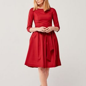 Sukienka Melia wełniana czerwona 32 czerwony