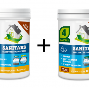 2x Sanitabs – Tabletki Biologiczne Do Szamba i Oczyszczalni – 4Gardens