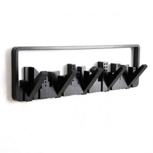 Nowoczesny wieszak ścienny Skyline czarny – Umbra