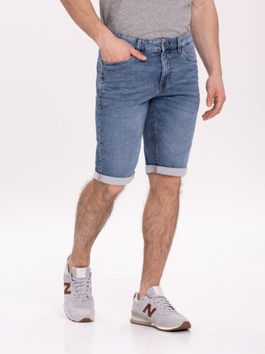 Niebieskie szorty jeansowe męskie Regular Fit D-MEXT