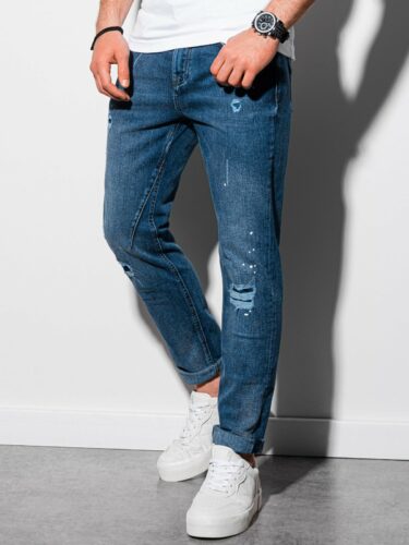 Spodnie męskie jeansowe P935 – niebieskie – XXL
