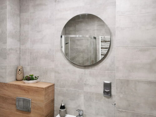 Lustro ścienne okrągłe 40cm bez ramy CLEAR bezramowe